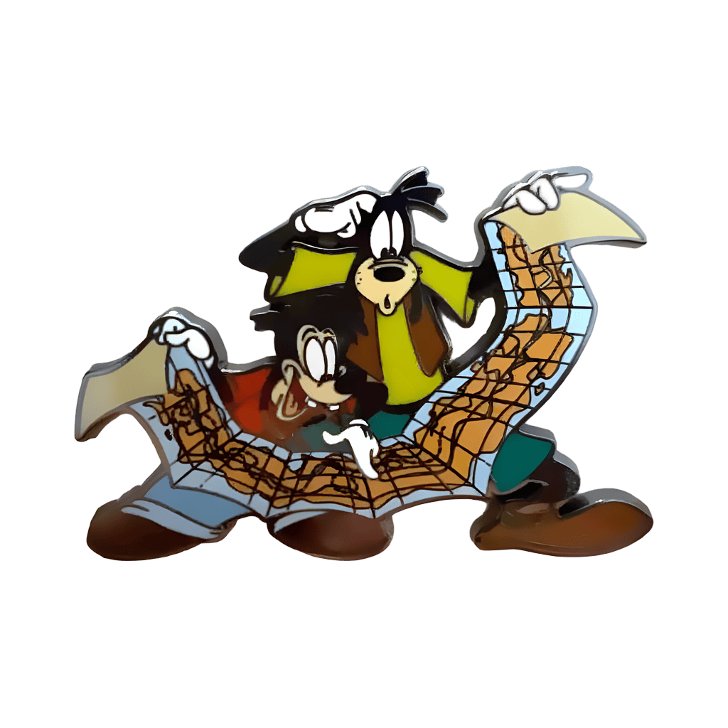 Goofy and Max Looking at a Map Disney pin