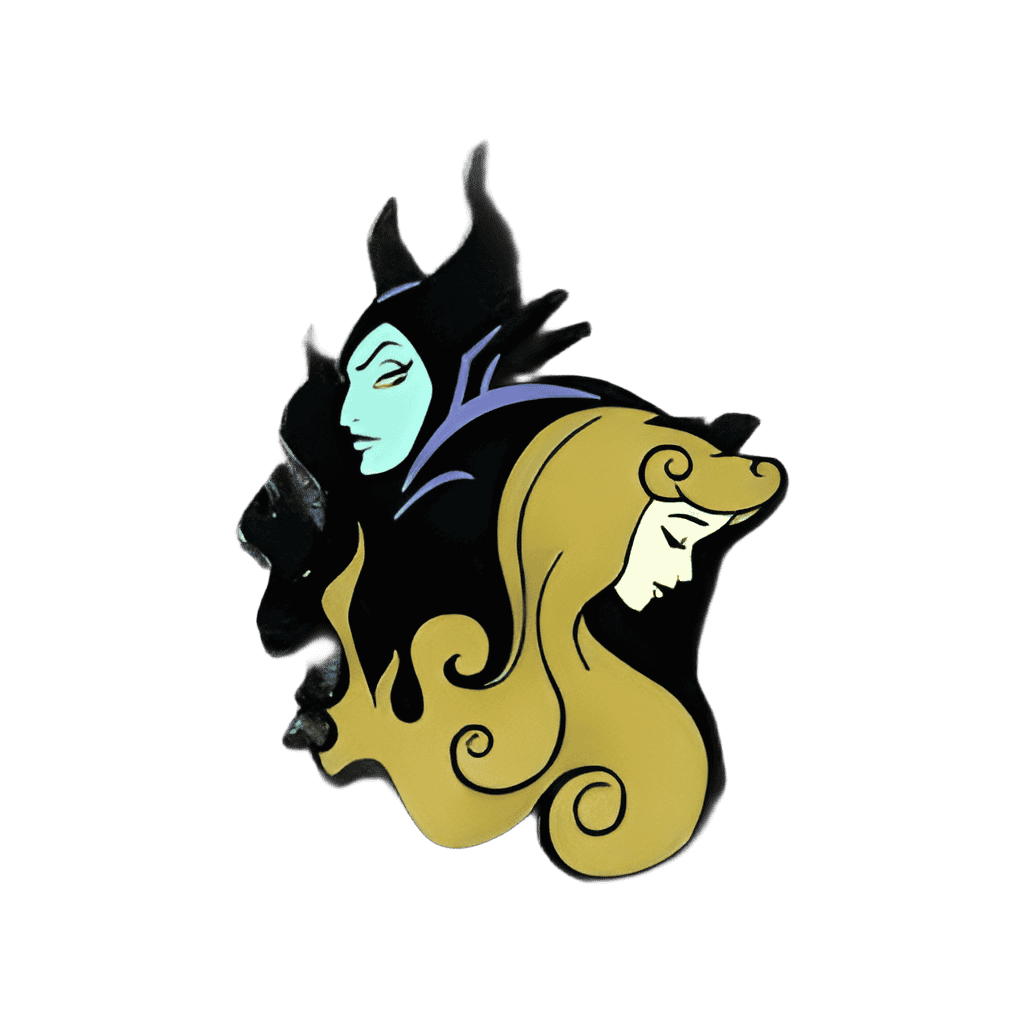 Aurora and Maleficent Disney pin
