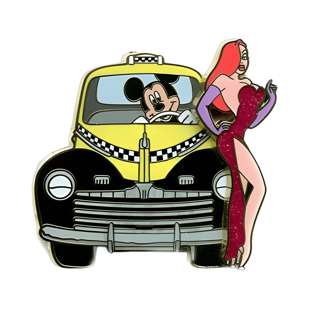 Mickey driving Taxi Cab with Jessica Disney pin