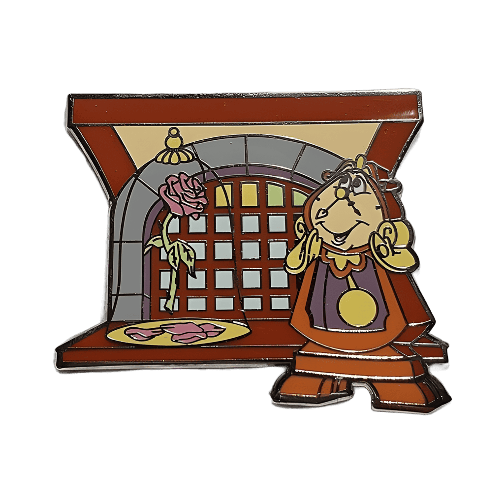 Cogsworth with Enchanted Rose Disney pin