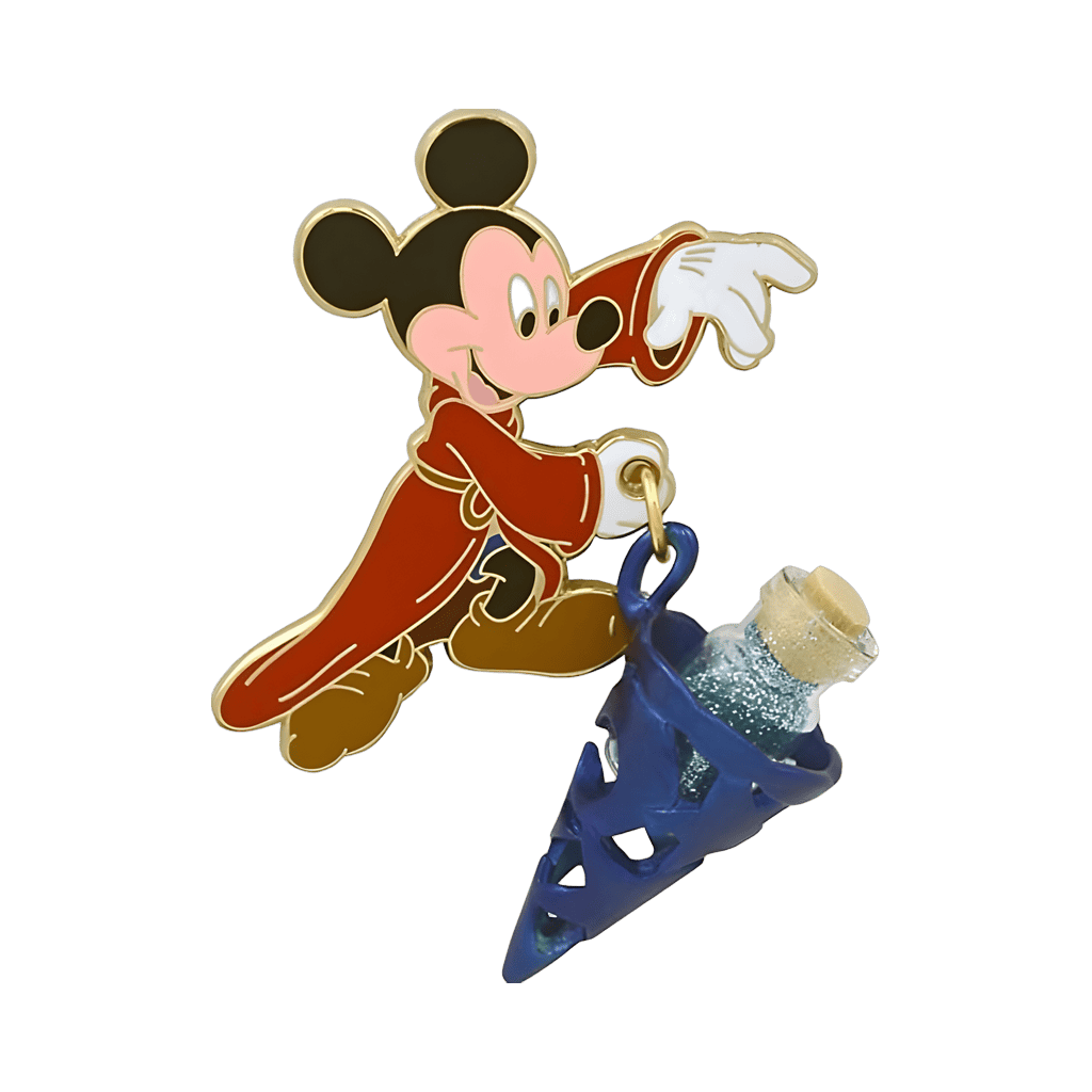 Sorcerer Mickey with Vial of Magic Dust in sorcerer hat Disney pin