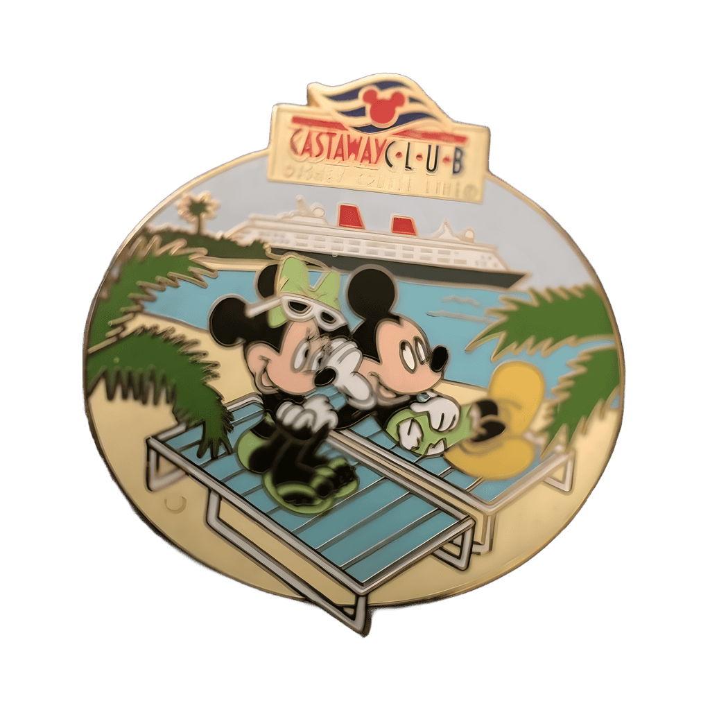 Lanyard and 2 Pin Set - Mickey and Minnie Green Swimsuits Disney pin