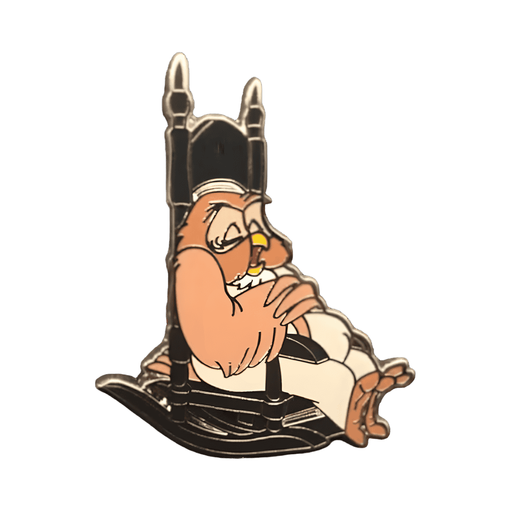 Sleeping Owl in Chair Disney pin