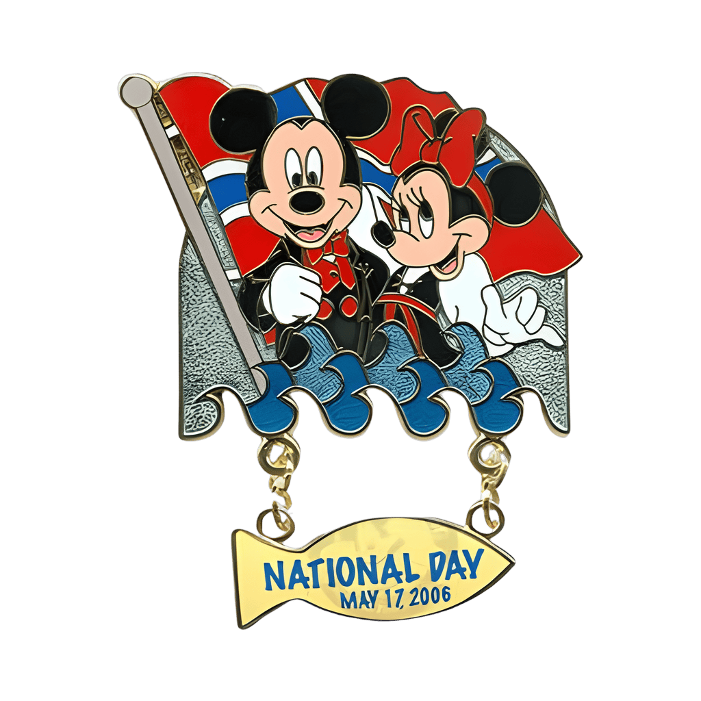 Norway National Constitution Day 2006 - Mickey & Minnie Disney pin