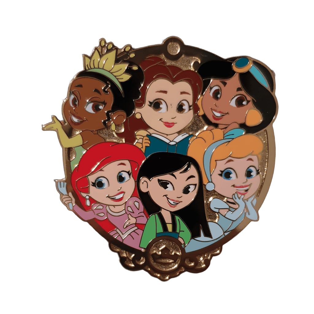 Princess Chibi Character Cluster Disney pin
