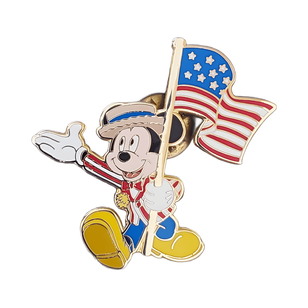 Mickey Mouse Carrying the American Flag Completer Pin Disney pin