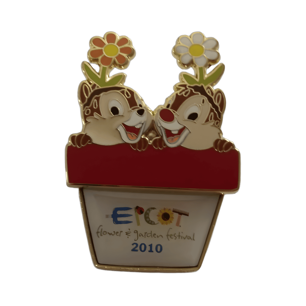 Flower Pot Logo - Chip & Dale Disney pin