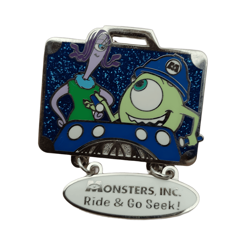 Suitcase Dangle Set B - Monsters, Inc. Ride and Go Seek (Celia and Mike) Disney pin