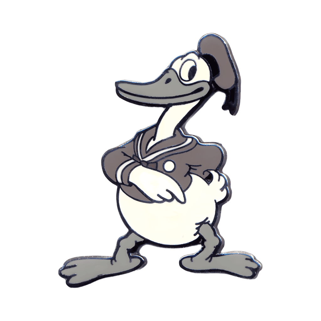 Black and White Donald Disney pin