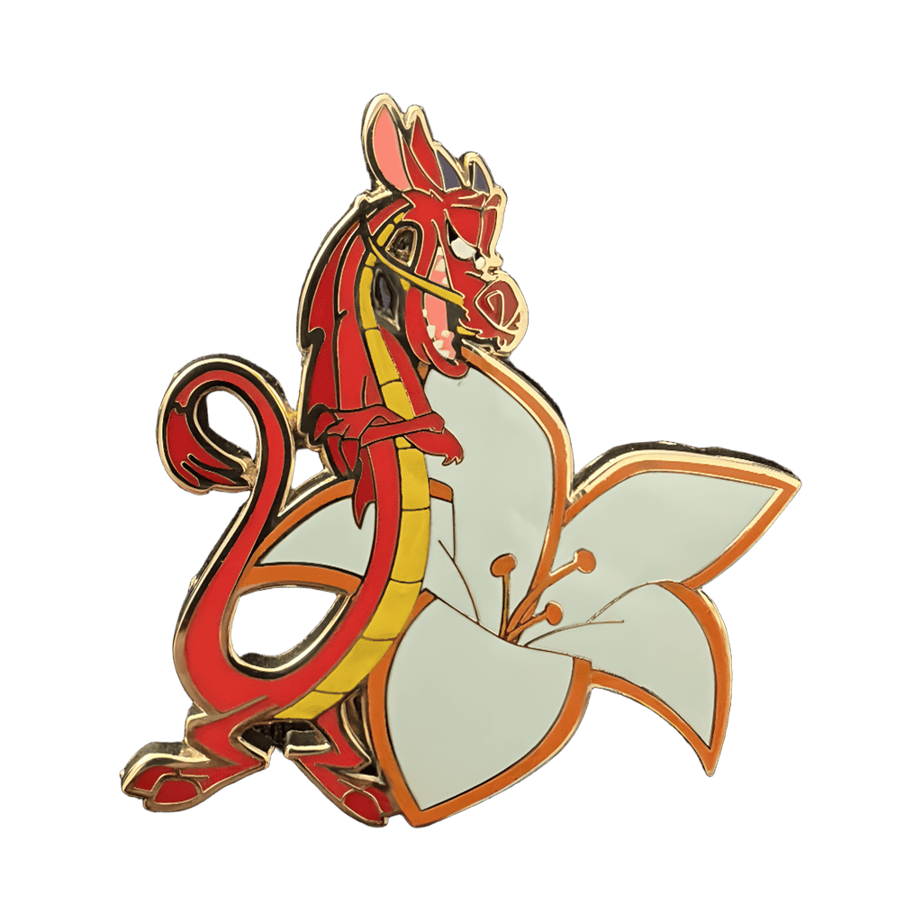 Mushu with Flower Disney pin
