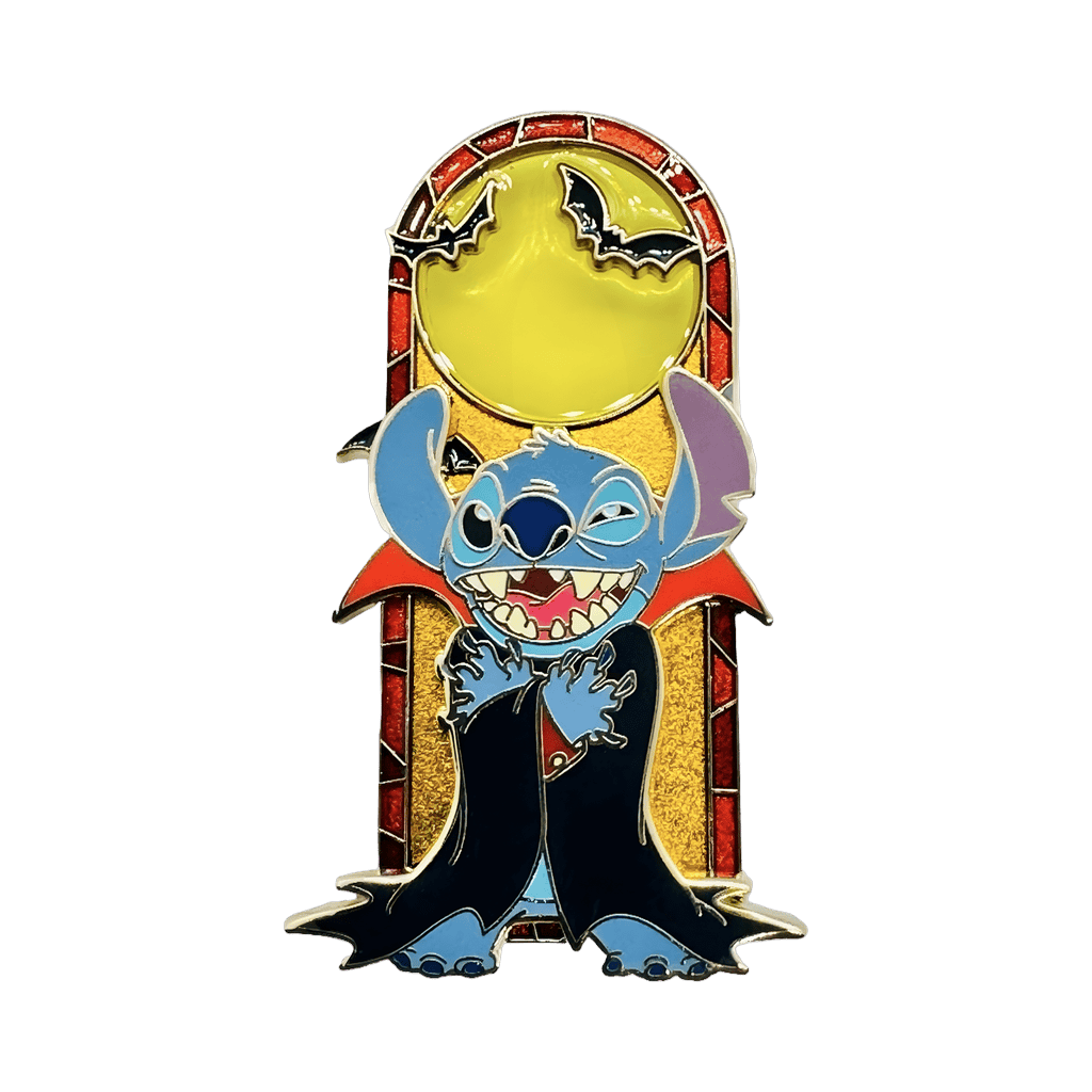 Stitch Vampire Halloween Stained Glass Disney pin