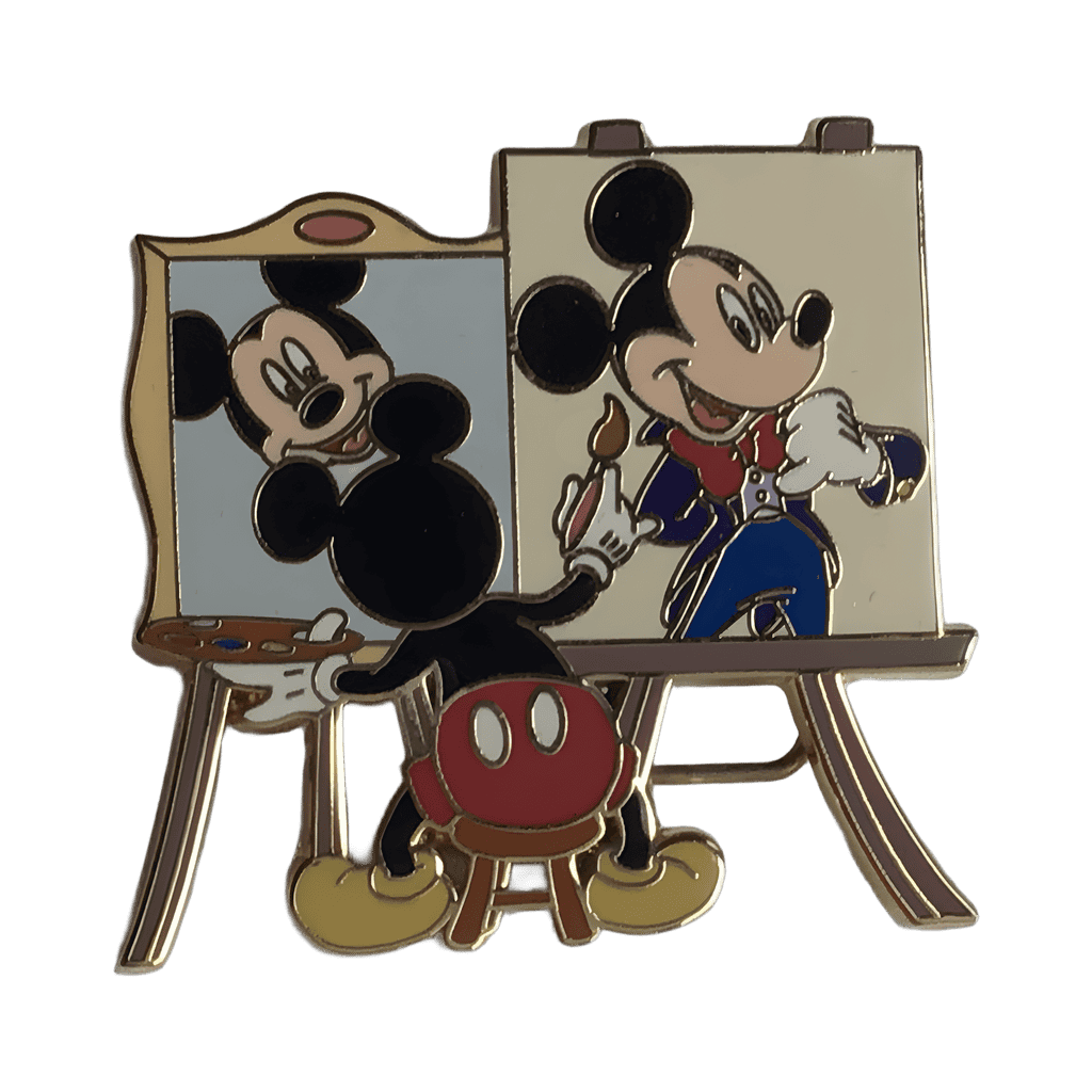 Mickey Mouse painting a self portrait Disney pin