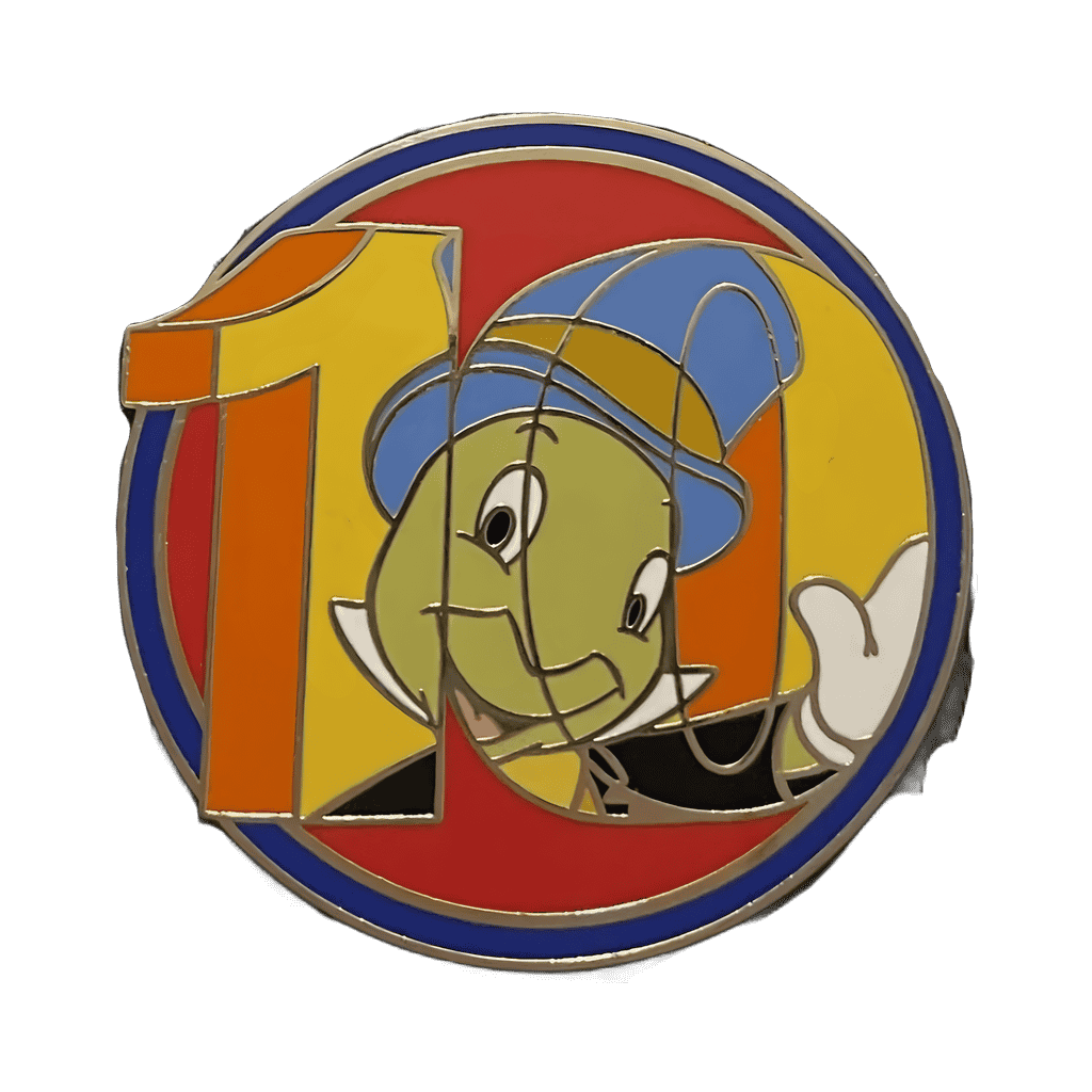 Character Circles Mystery Collection — Jiminy Cricket (Red Background) Disney pin