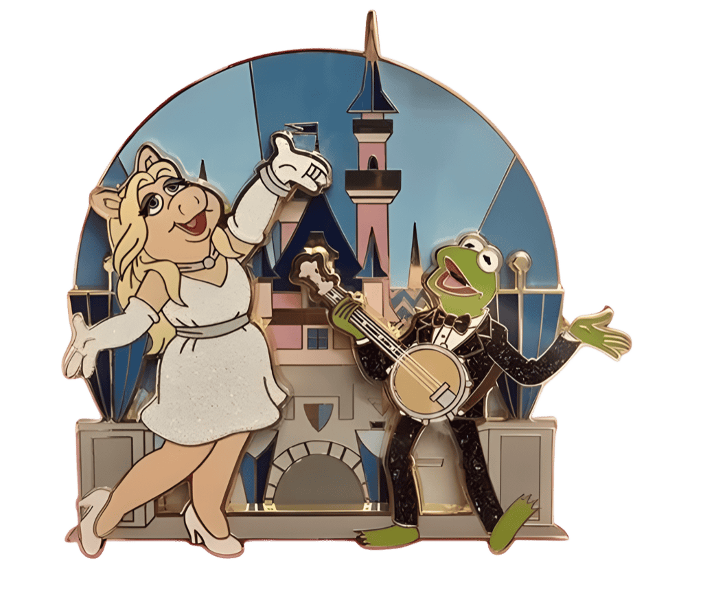 Kermit & Miss Piggy at Sleeping Beauty Castle - Mini Jumbo Disney pin