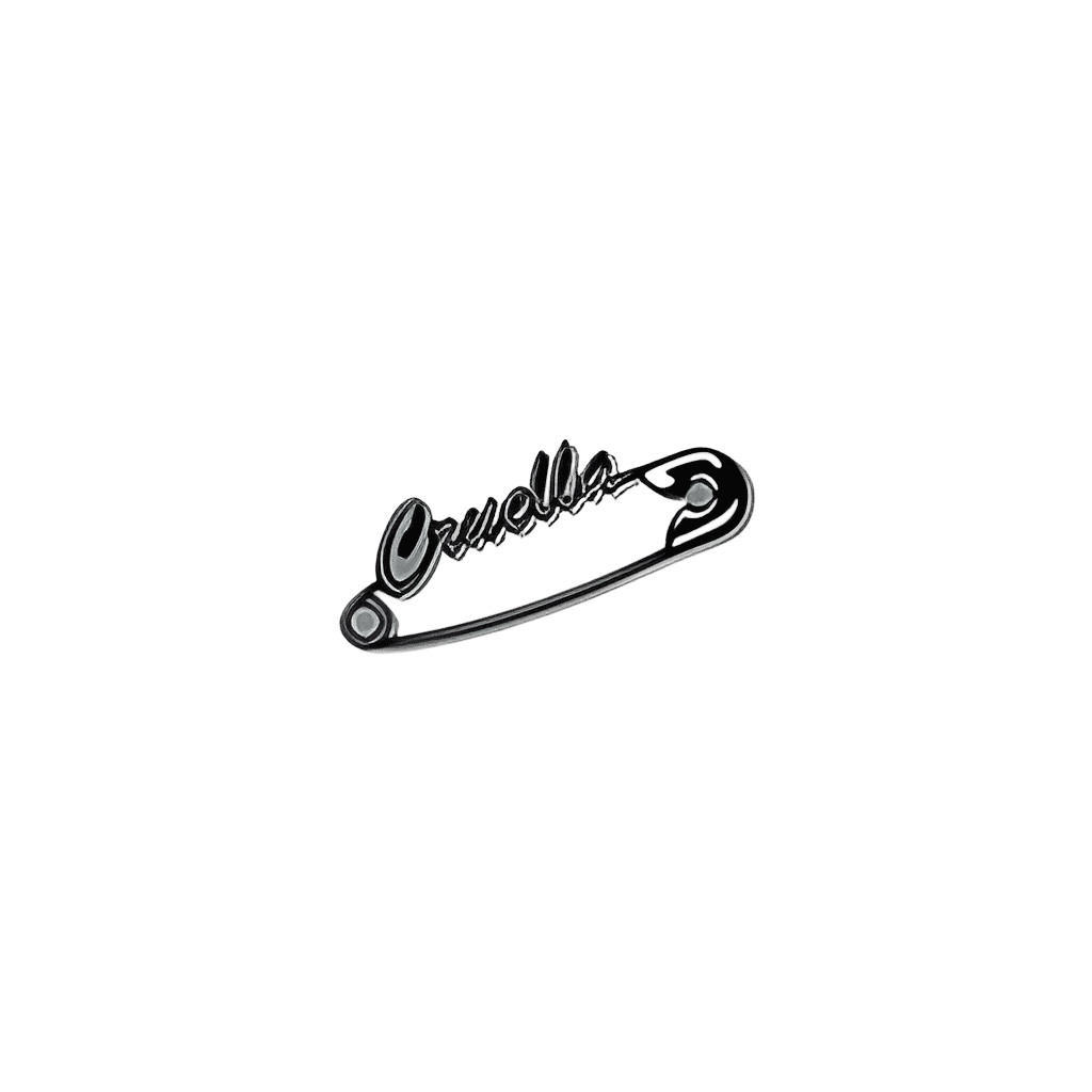 At Home Premiere Pack - Safety Pin with Cruella's Name Disney pin