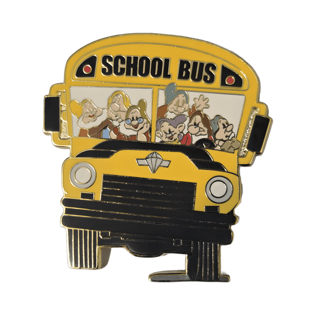 The Seven Dwarfs on a School Bus Disney pin