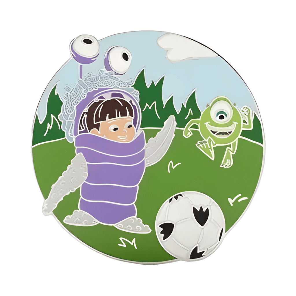 Boo & Mike Playing Soccer Disney pin