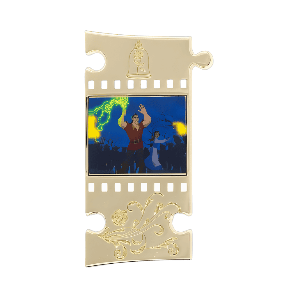 Gaston holding mirror Disney pin