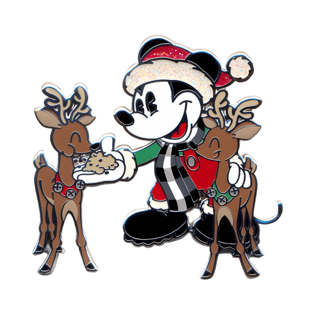 Mickey Mouse Feeding Reindeer Disney pin