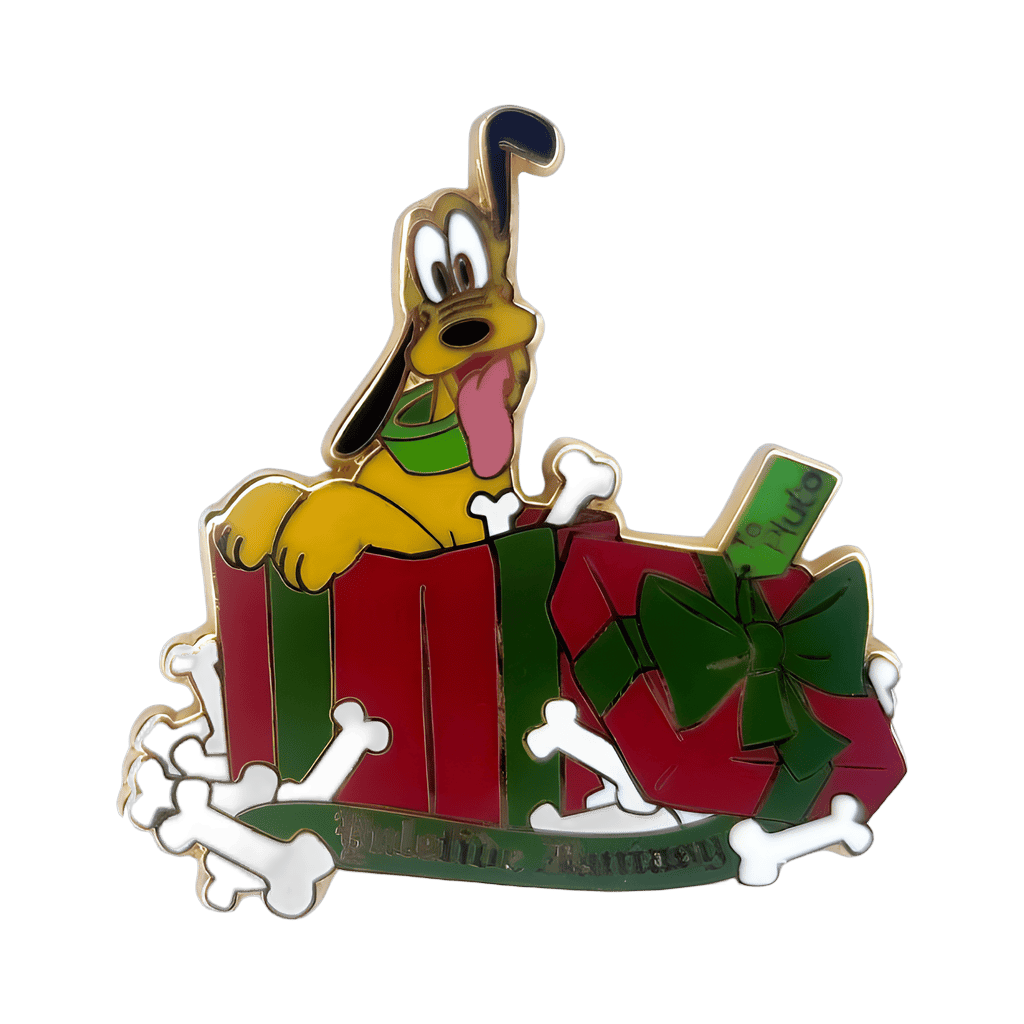 Pluto In Present Full of Bones Disney pin