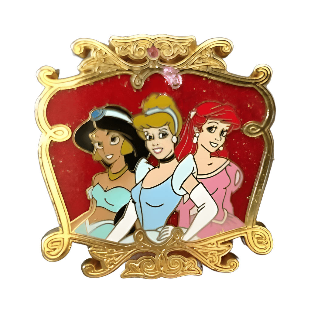 Jasmine, Cinderella, Ariel Disney pin