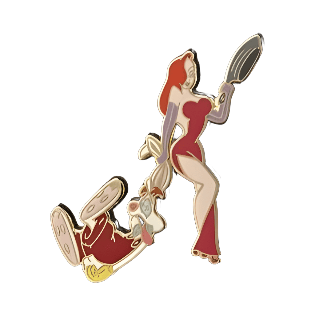 Jessica and Roger with Frying Pan Disney pin