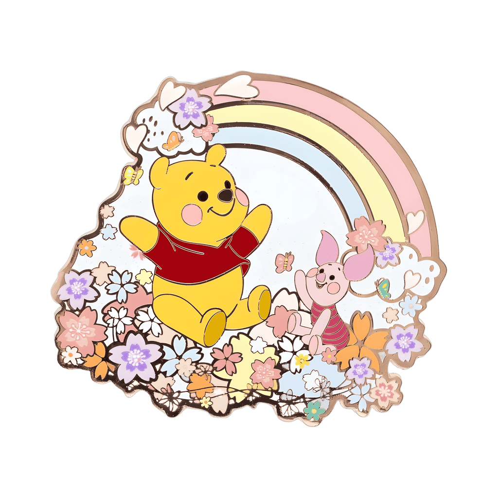 Winnie the Pooh & Piglet Rainbow Disney pin