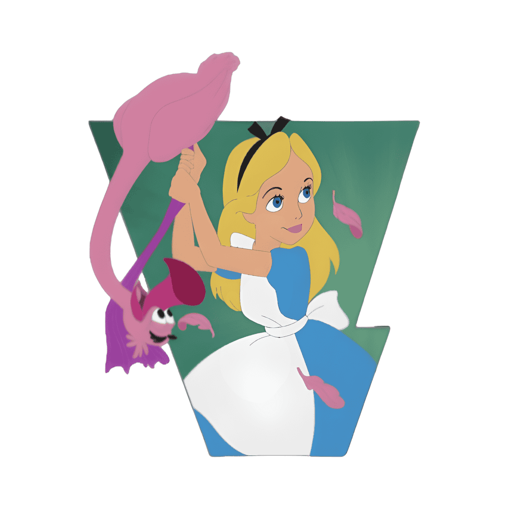 Alice with Pink Flamingo Disney pin