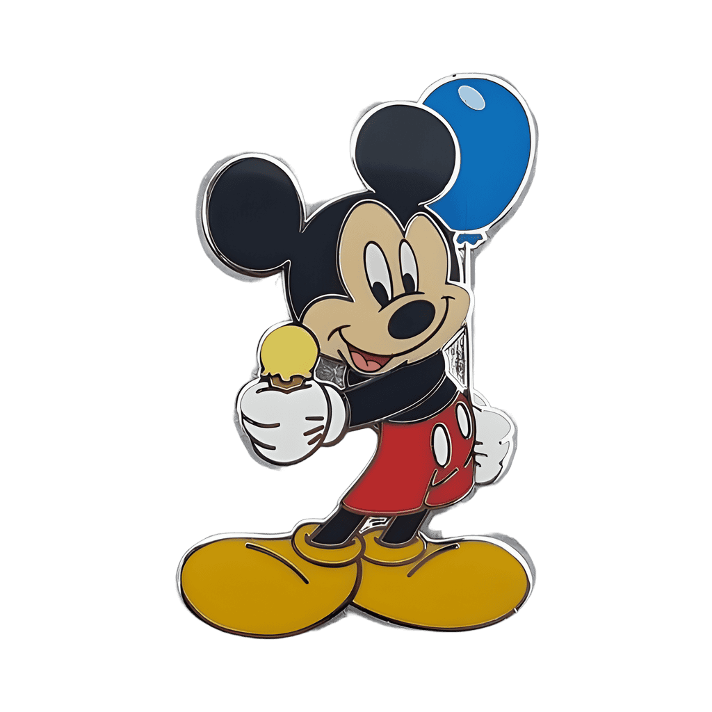 Mickey Mouse holding a blue balloon Disney pin