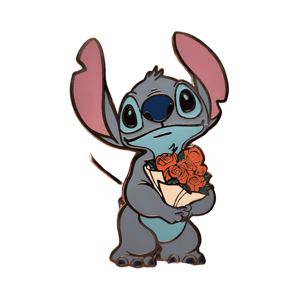 Stitch flowers Disney pin