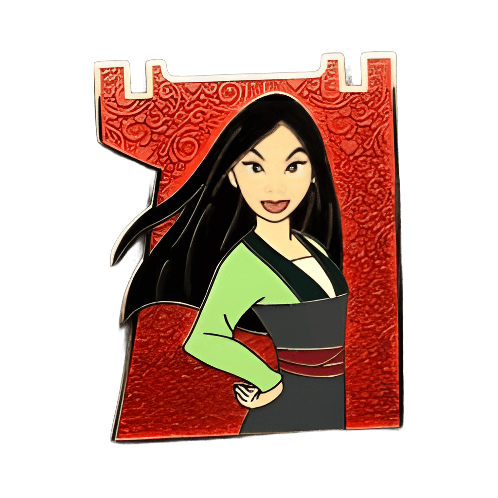 Mulan red castle princess puzzle Disney pin