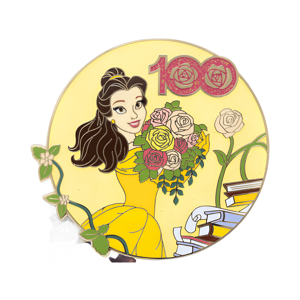 Belle with Roses Disney pin