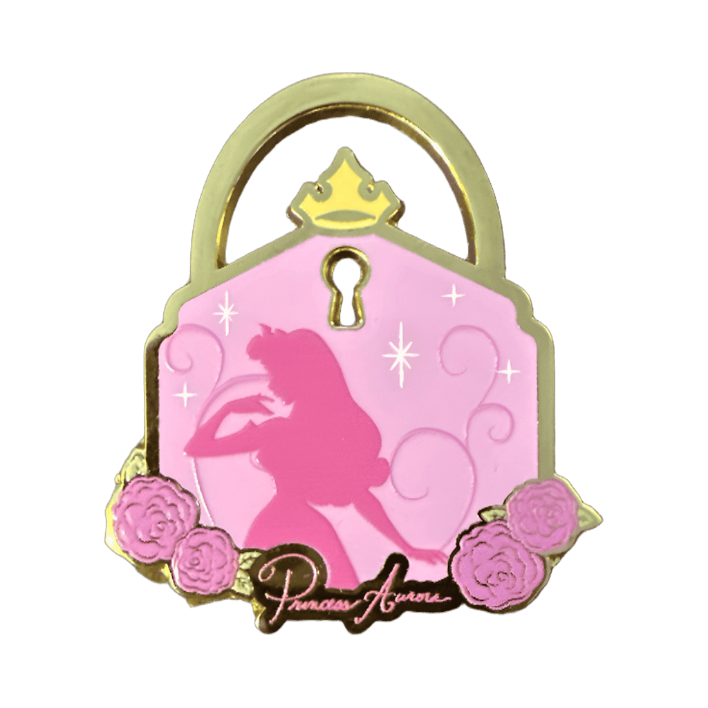 Aurora lock Disney pin