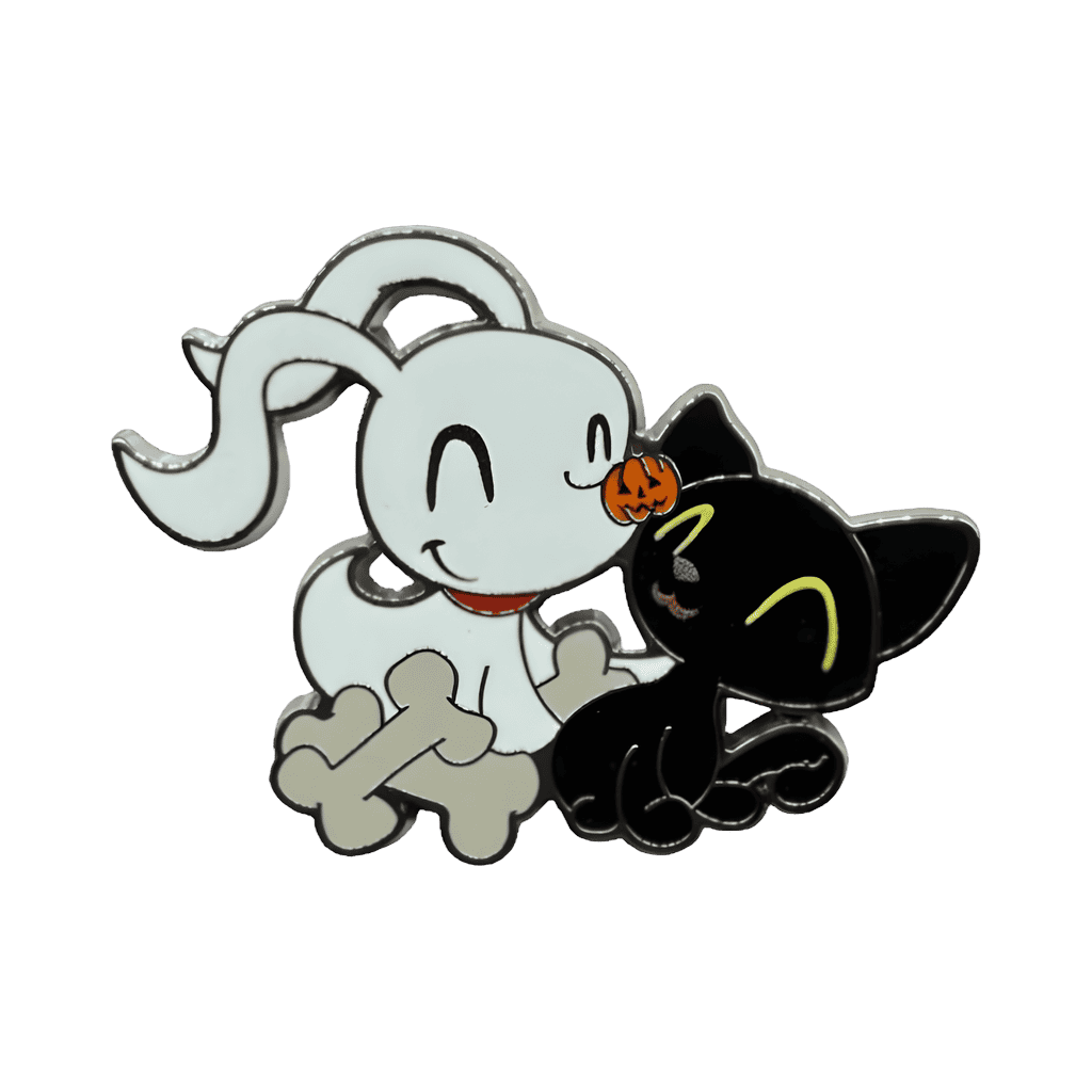 Zero and Sally's Black Cat Cuties with Bones Disney pin