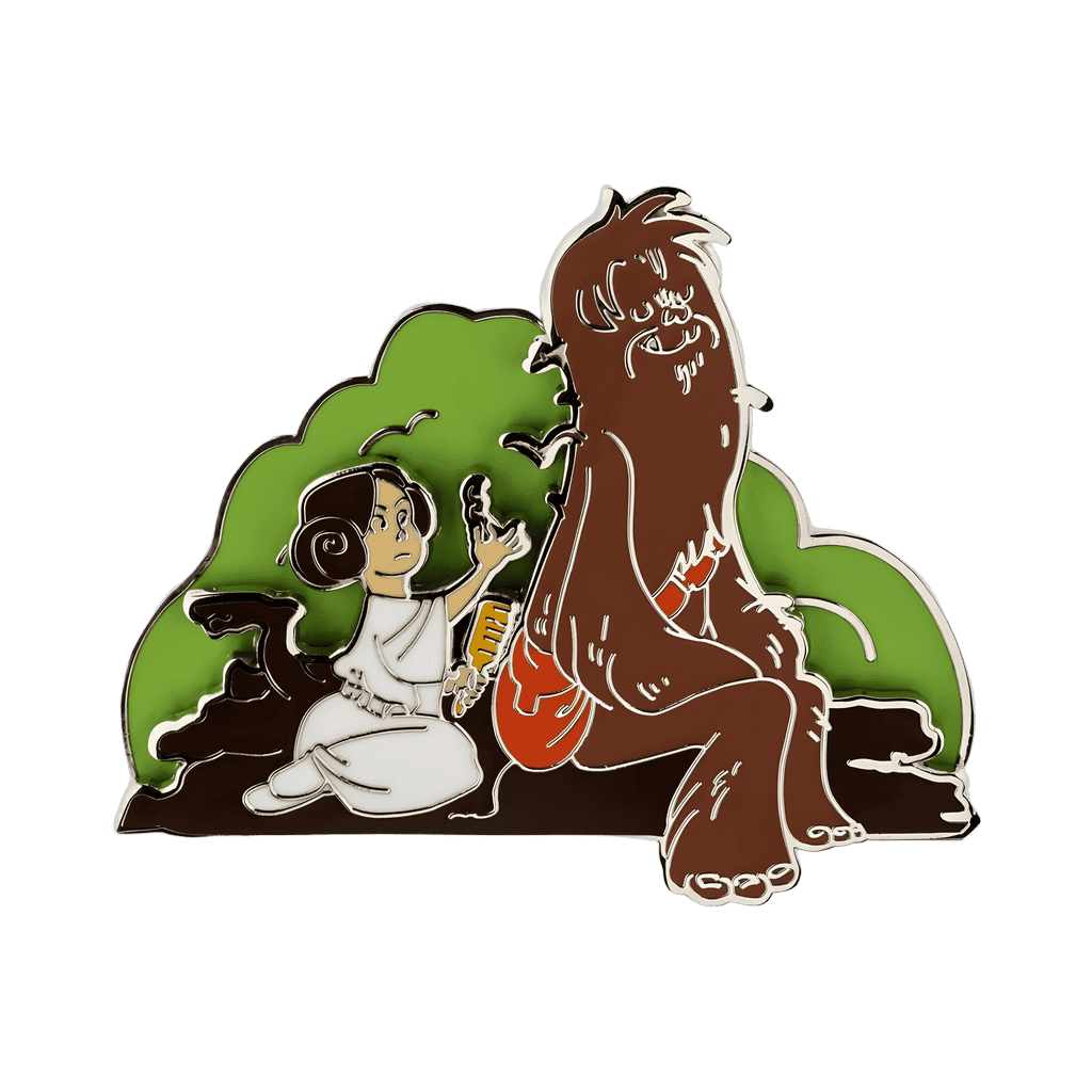 Princess Leia and Chewbacca Disney pin