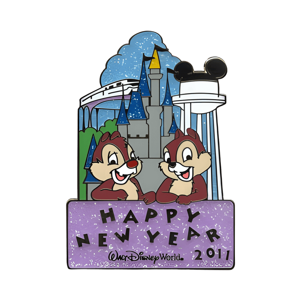 Happy New Year 2011 - Chip & Dale Disney pin