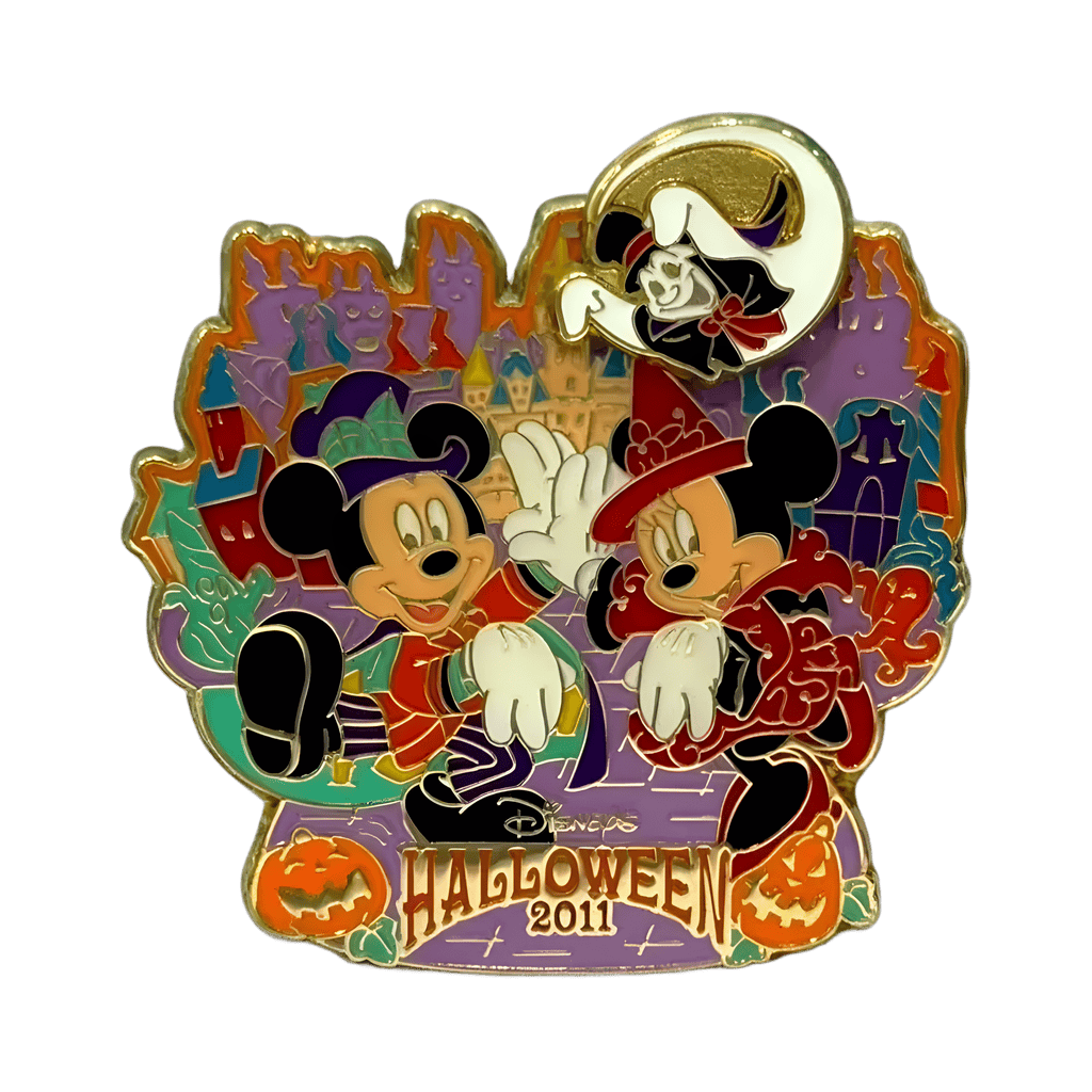Mickey, Minnie, and Ghost - Halloween 2011 Disney pin