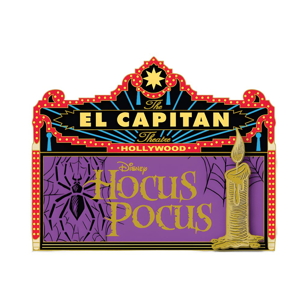 Hocus Pocus Marquee, Candle and Spider Web Disney pin