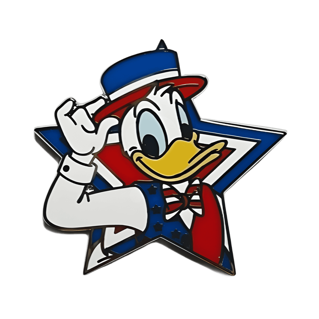 Donald Duck patriotic star Disney pin
