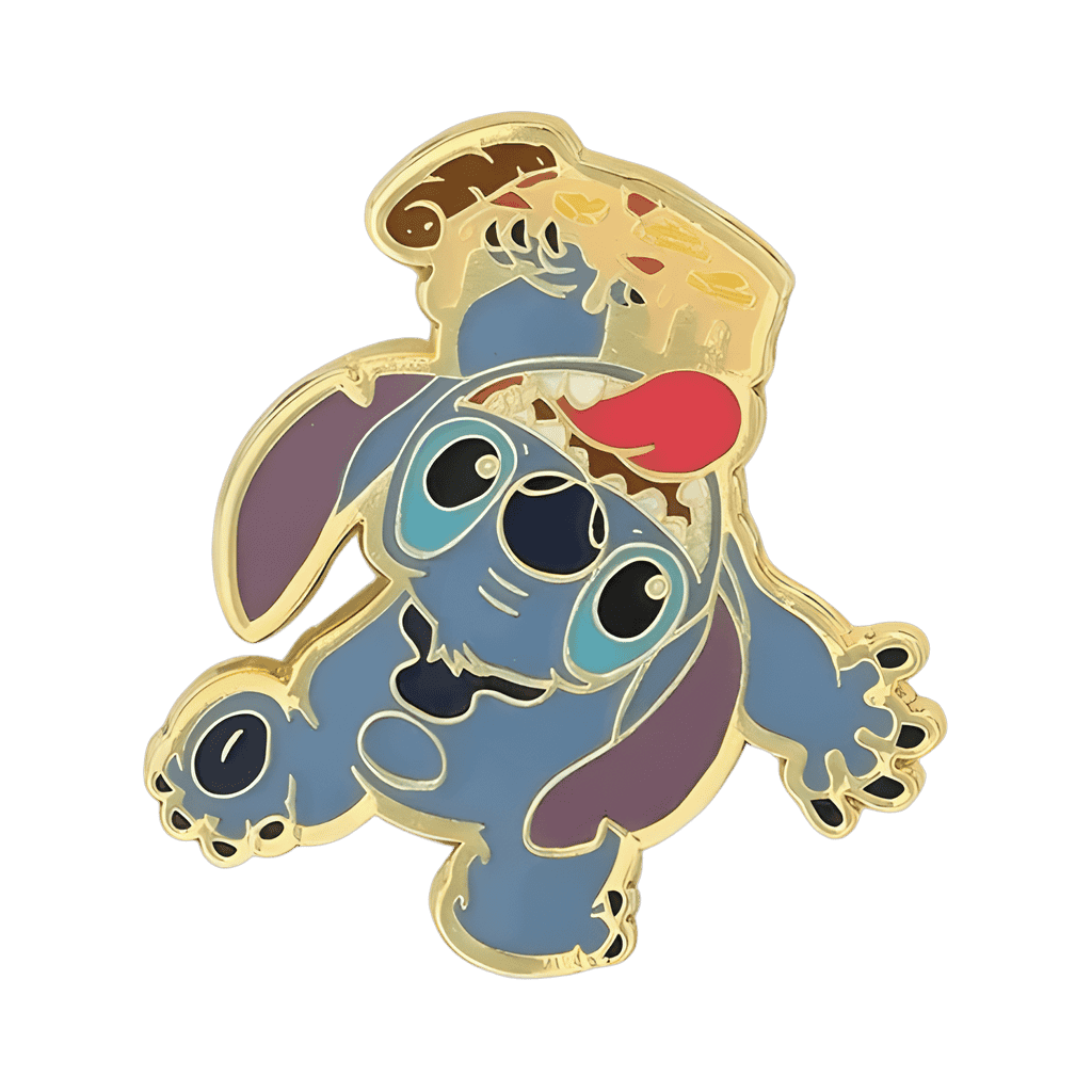 Stitch and pizza Disney pin