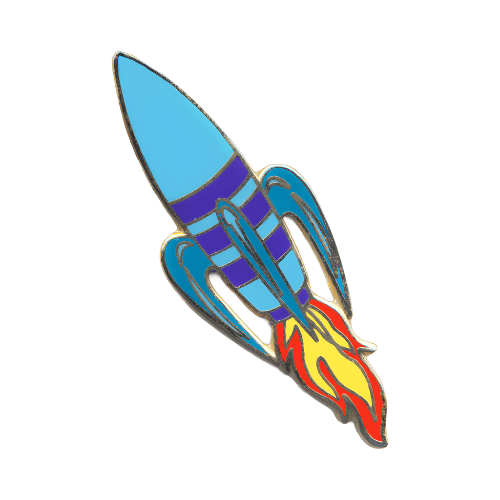 Teal Blue Rocket Disney pin