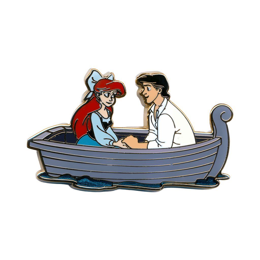 Kiss the Girl Pin Set - Ariel with Prince Eric in a Boat Disney pin