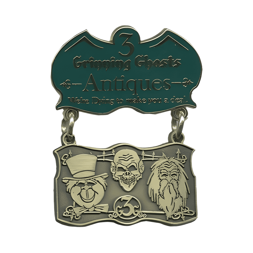 3 Grinning Ghosts Antiques Disney pin