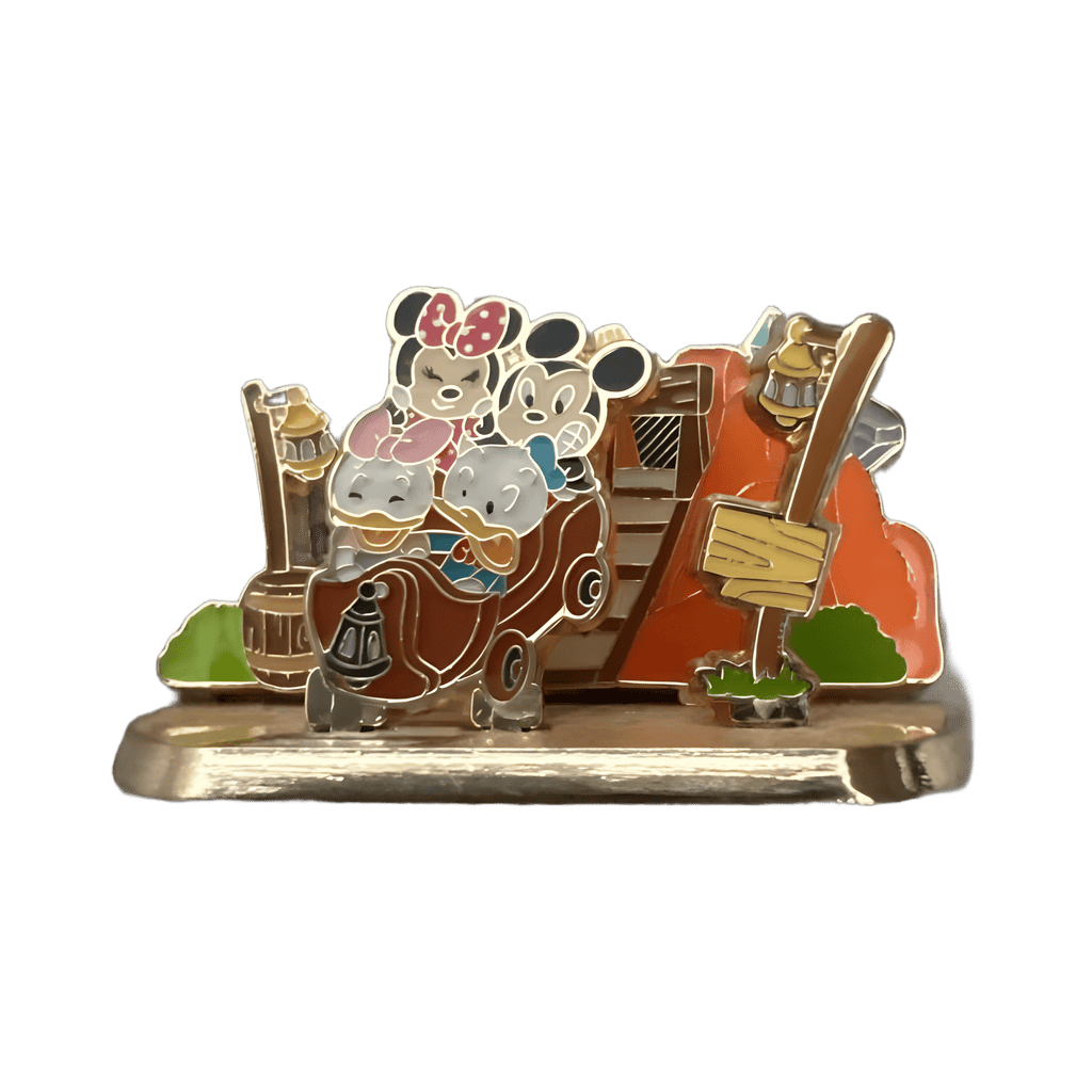 Cute Mickey, Minnie, Donald, and Daisy on Seven Dwarfs Mine Train Disney pin
