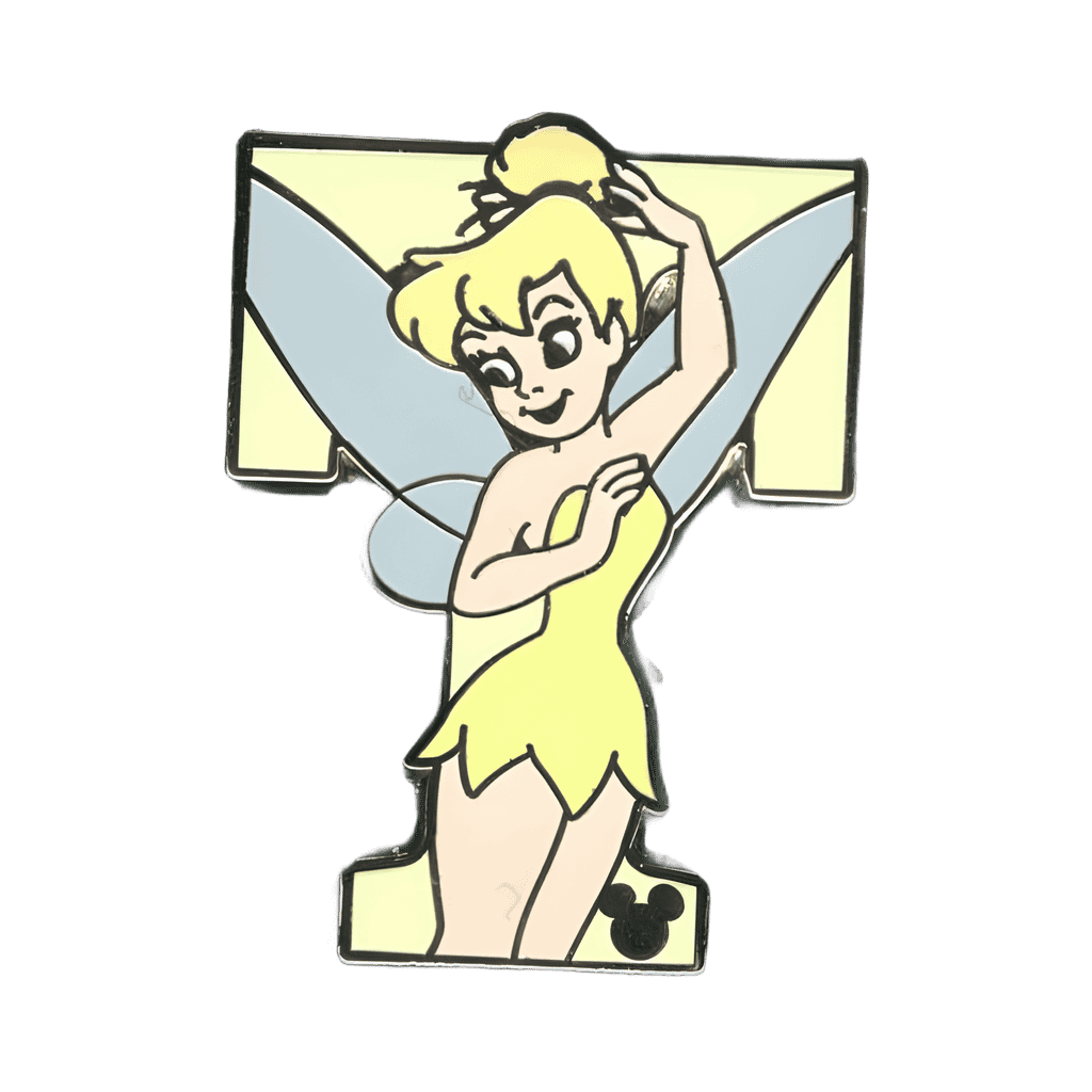 T for Tinker Bell Disney pin