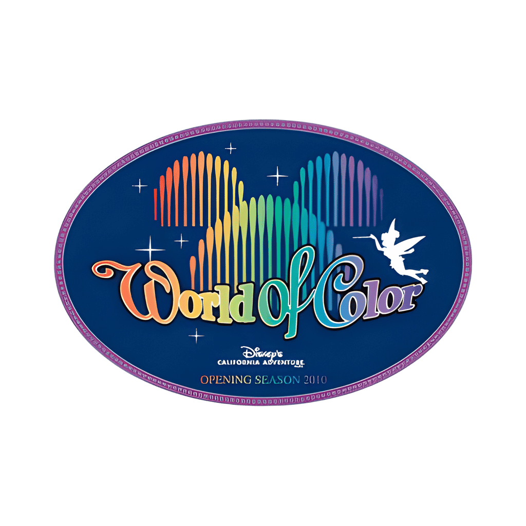 World of color logo tinker bell Disney pin
