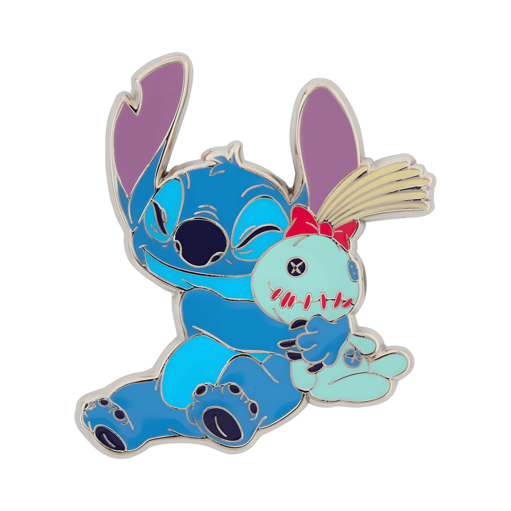 Stitch Hugging Scrump Disney pin