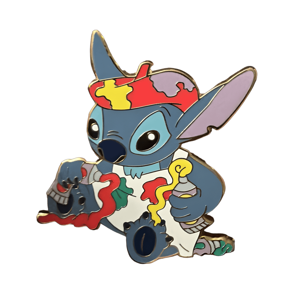 Stitch with Paint Disney pin