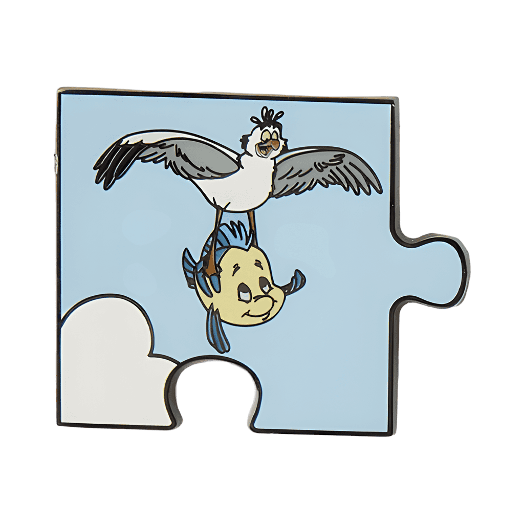 Scuttle and Flounder Disney pin