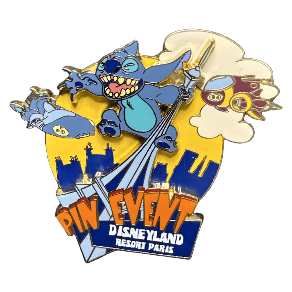 Stitch climbing Eiffel Tower Disney pin